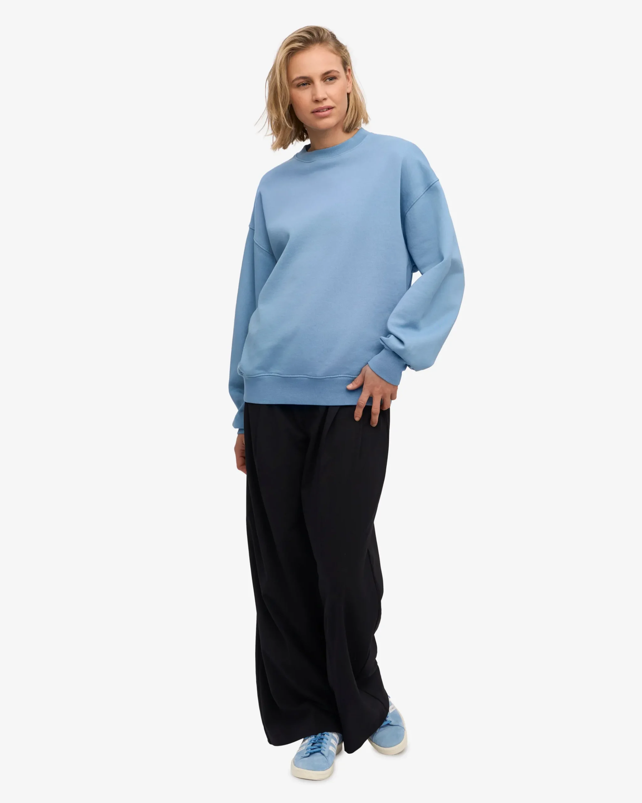 Organic Oversized Crew - Seaside Blue