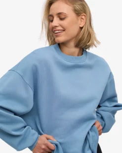 Organic Oversized Crew - Seaside Blue