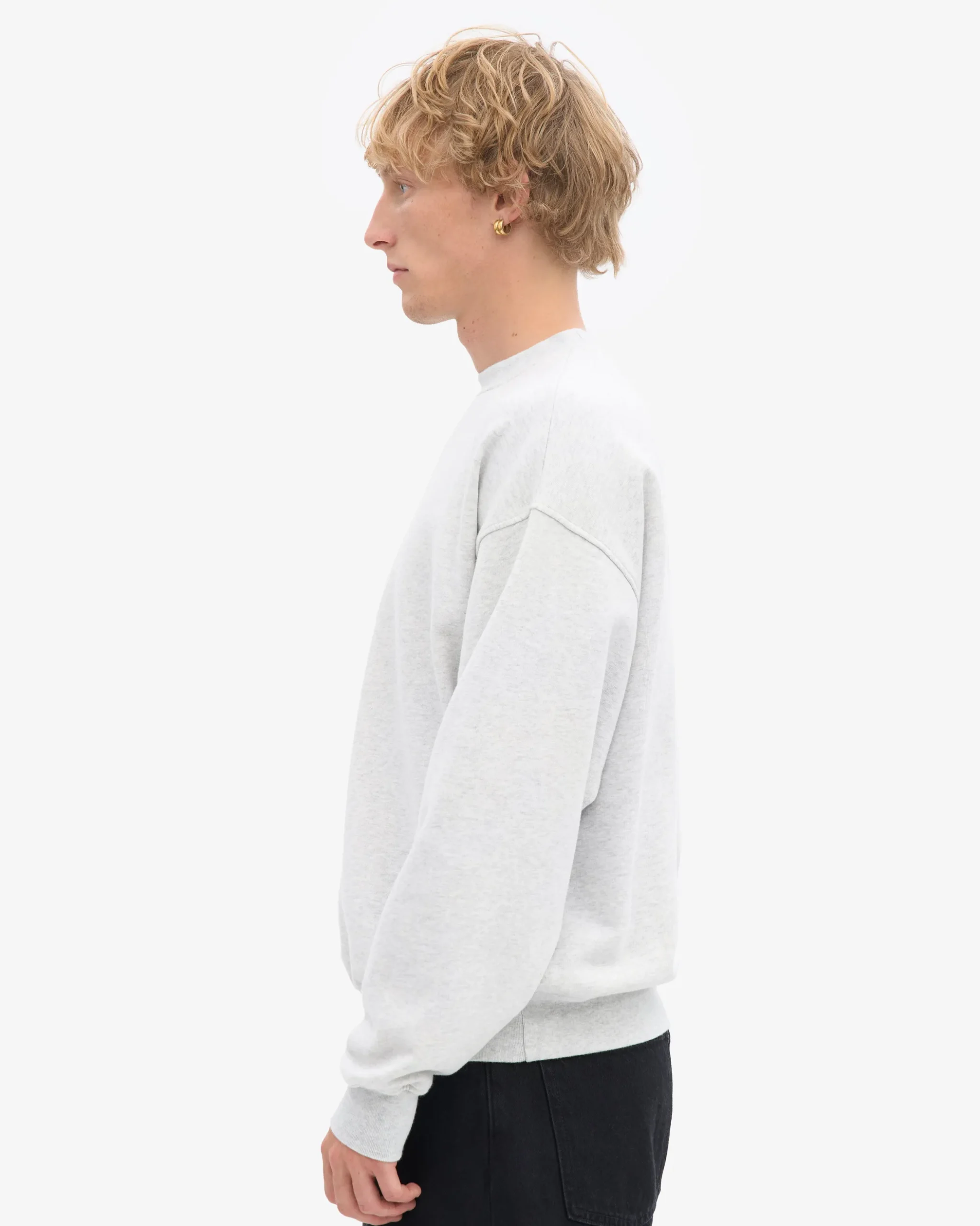 Organic Oversized Crew - Snow Melange