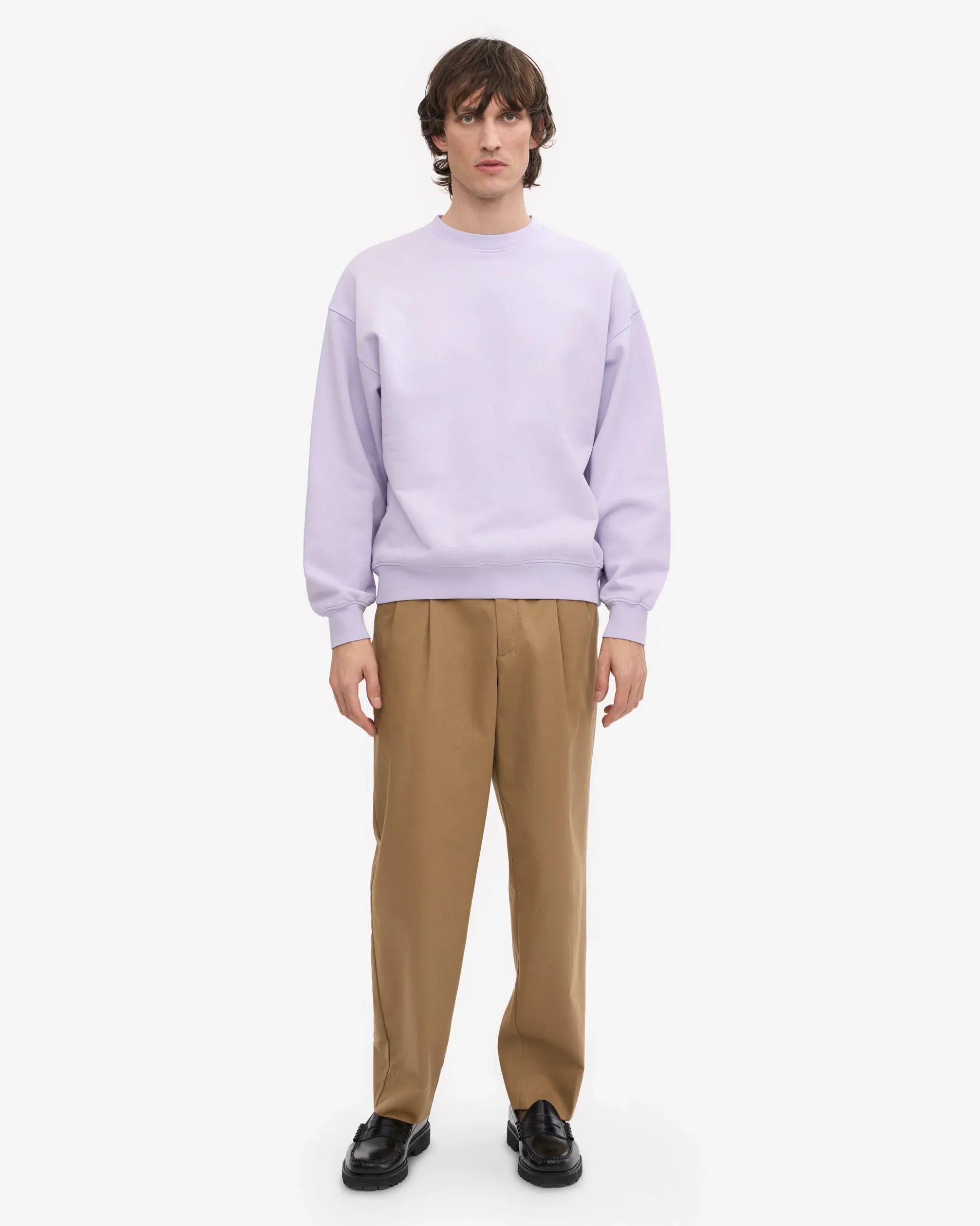 Organic Oversized Crew - Soft Lavender