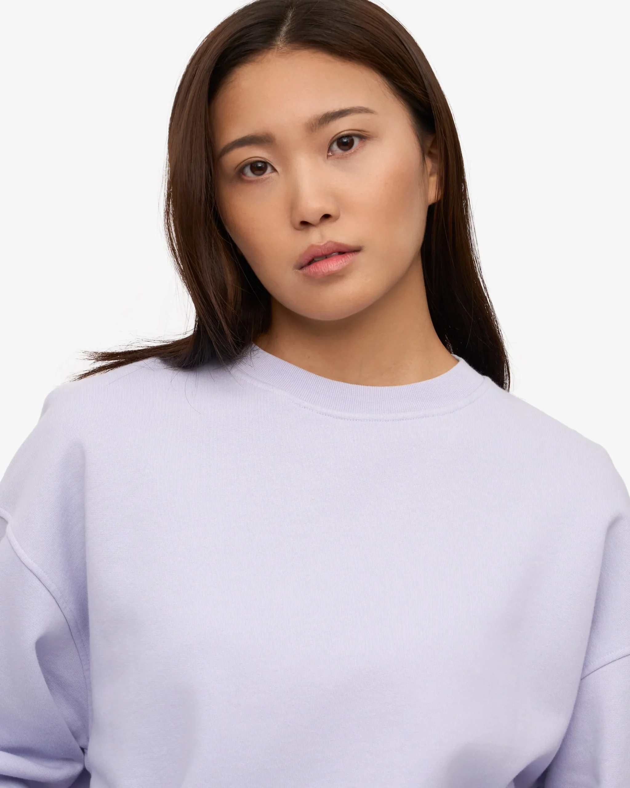 Organic Oversized Crew - Soft Lavender
