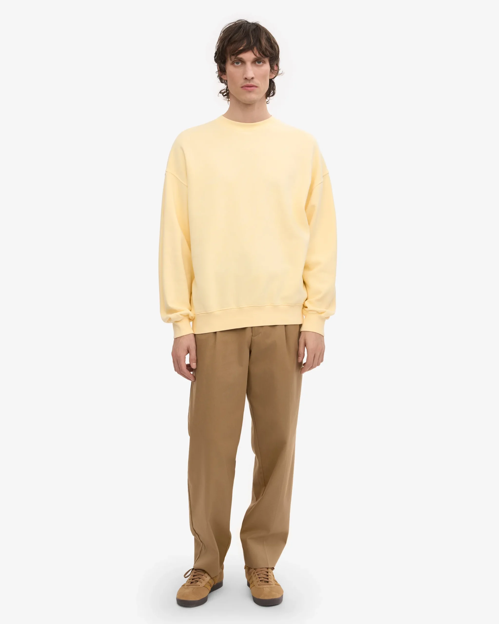 Organic Oversized Crew - Soft Yellow