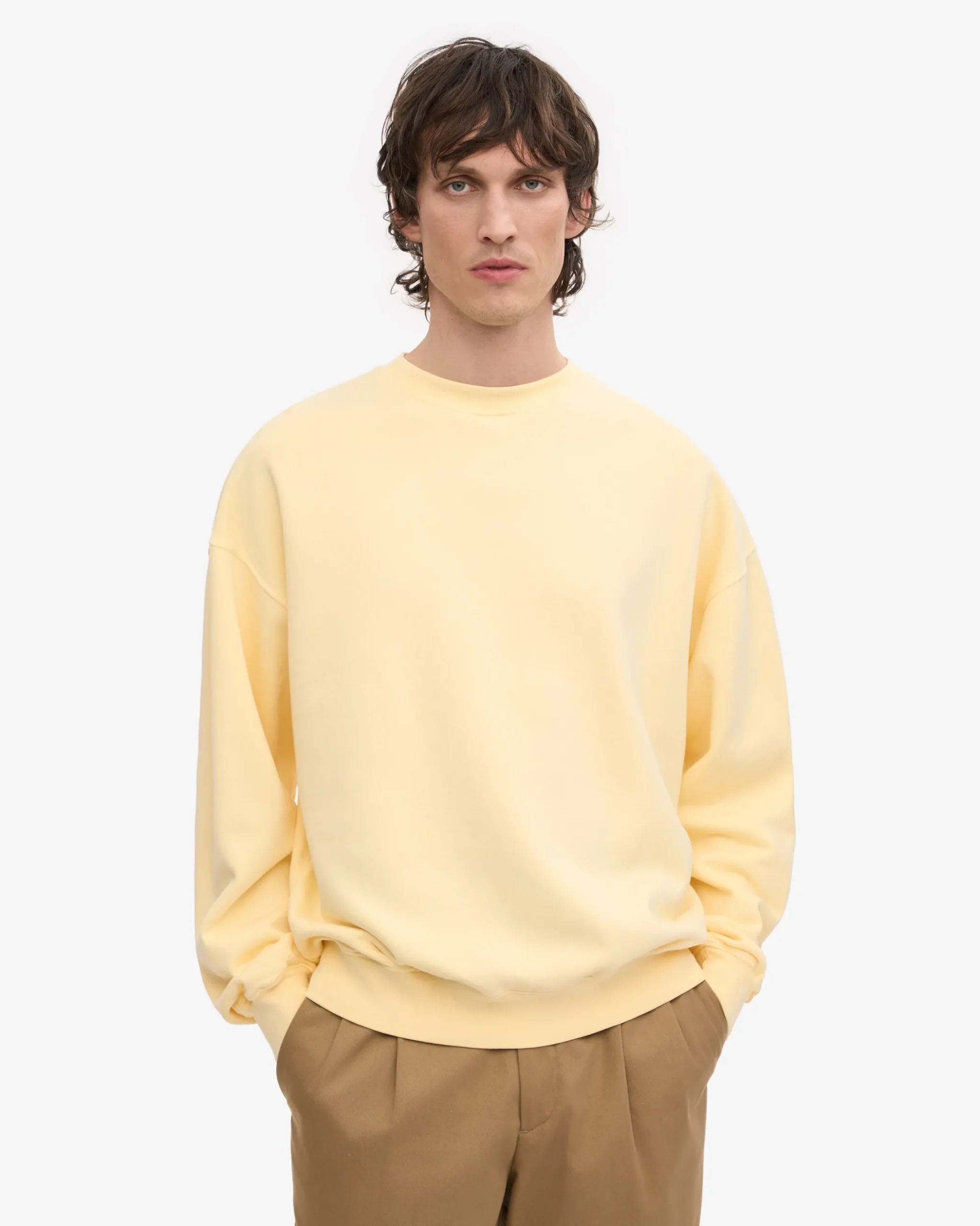 Organic Oversized Crew - Soft Yellow