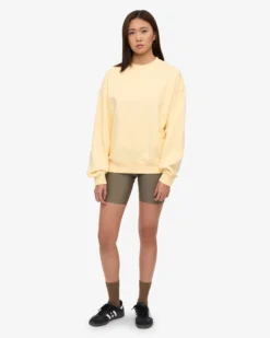 Organic Oversized Crew - Soft Yellow