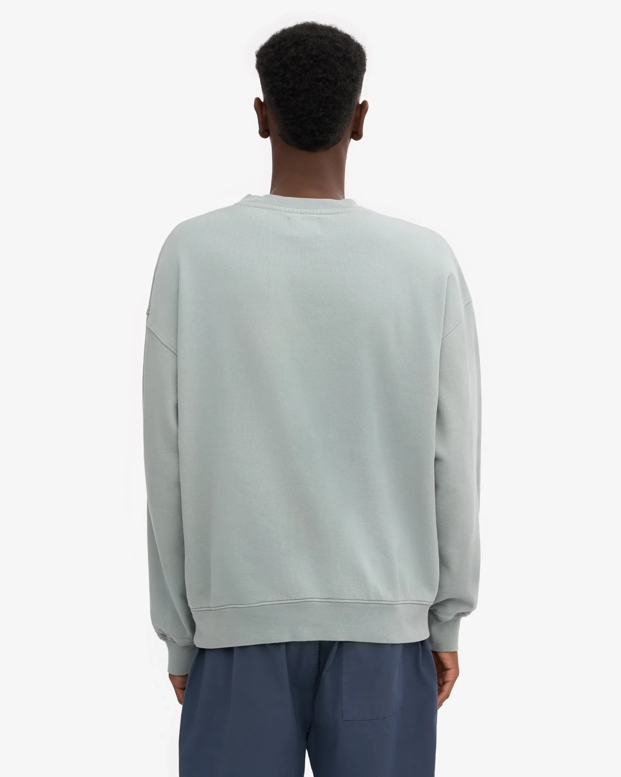 Organic Oversized Crew - Steel Blue
