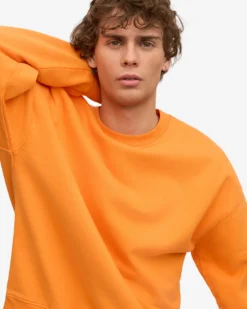 Organic Oversized Crew - Sunny Orange