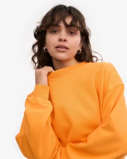 Organic Oversized Crew - Sunny Orange