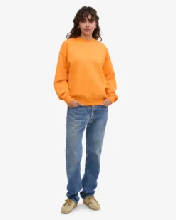 Organic Oversized Crew - Sunny Orange