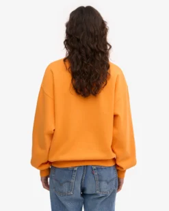 Organic Oversized Crew - Sunny Orange