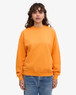 Organic Oversized Crew - Sunny Orange
