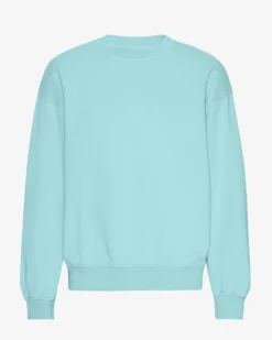 Organic Oversized Crew - Teal Blue