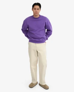 Organic Oversized Crew - Ultra Violet