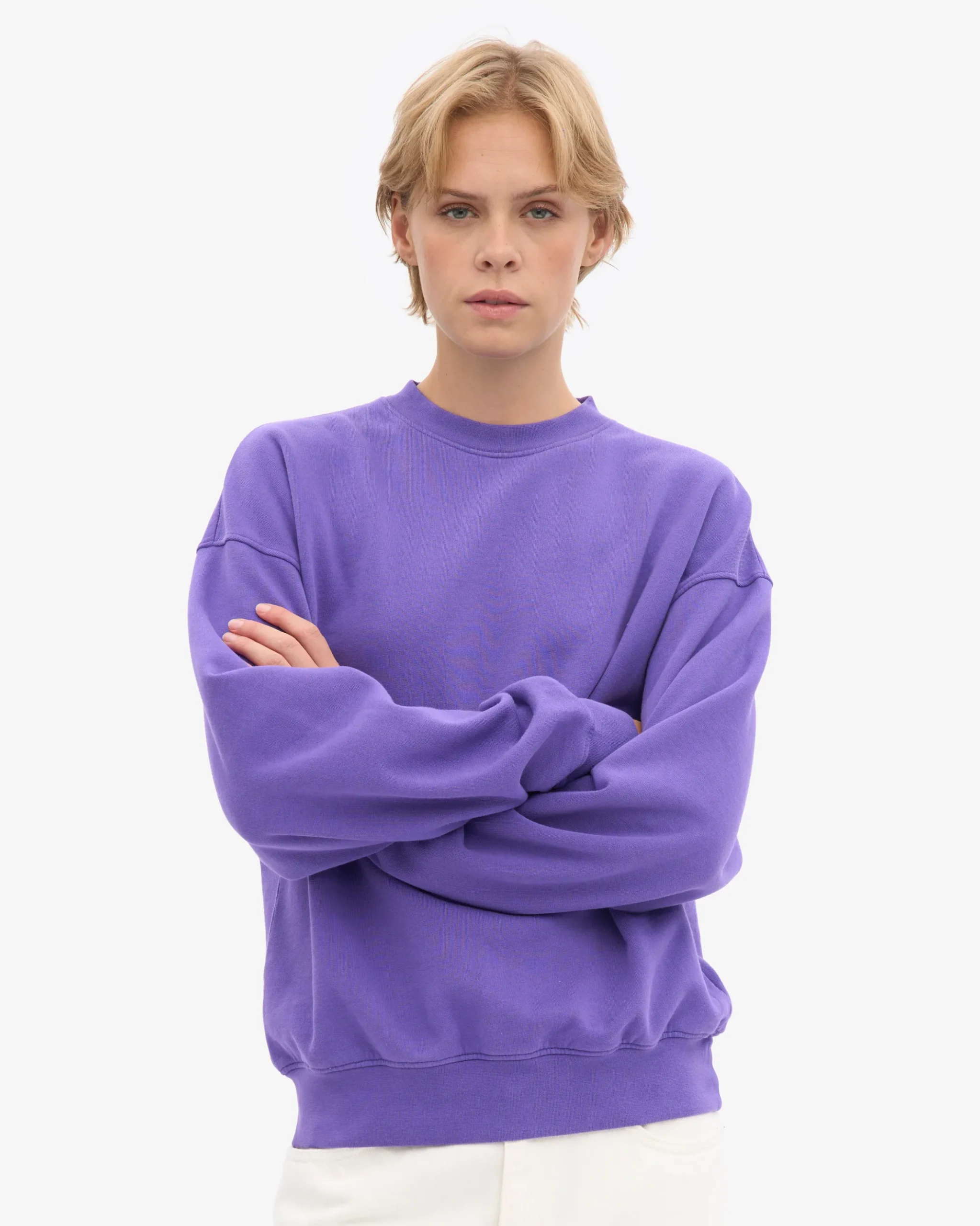 Organic Oversized Crew - Ultra Violet