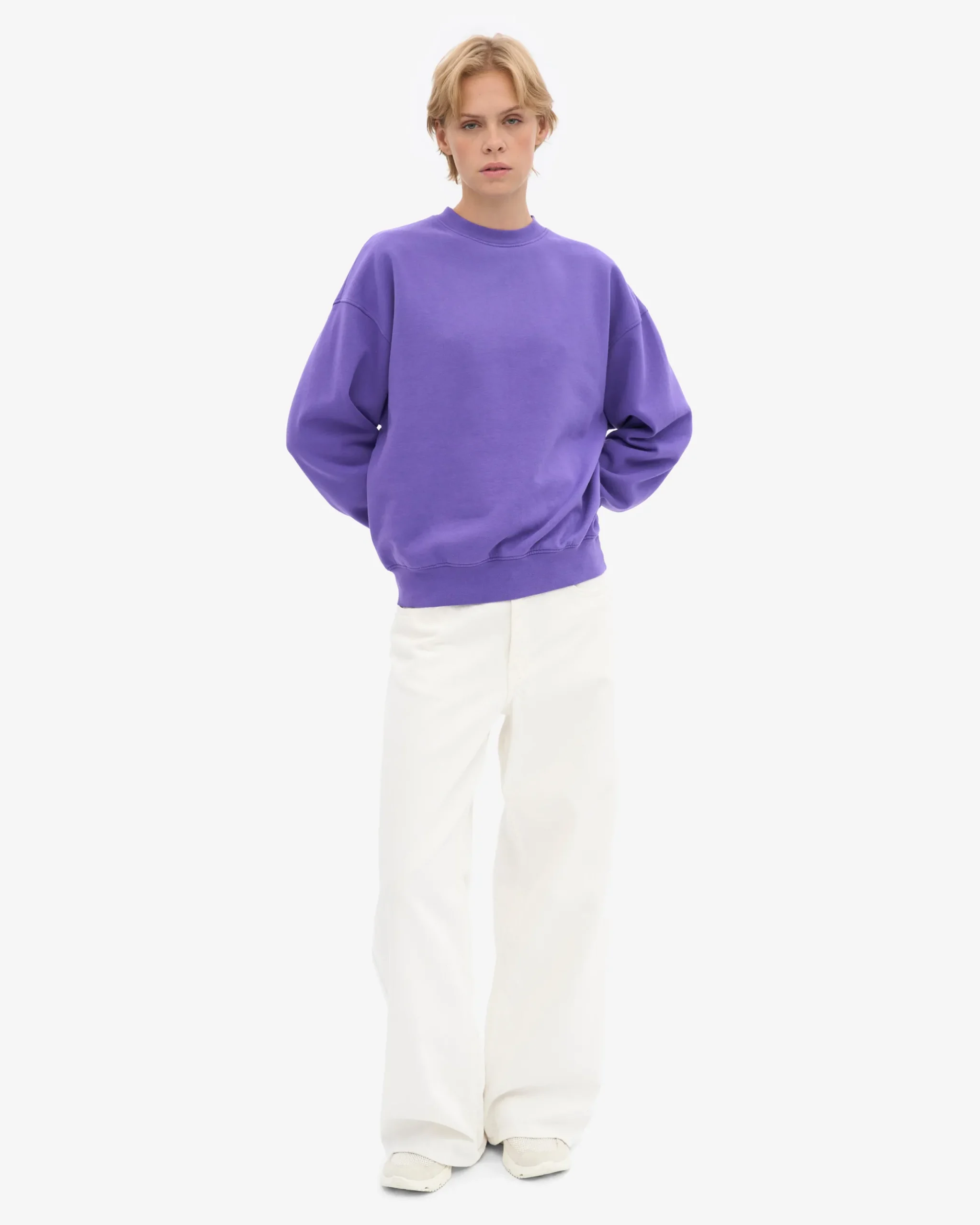Organic Oversized Crew - Ultra Violet
