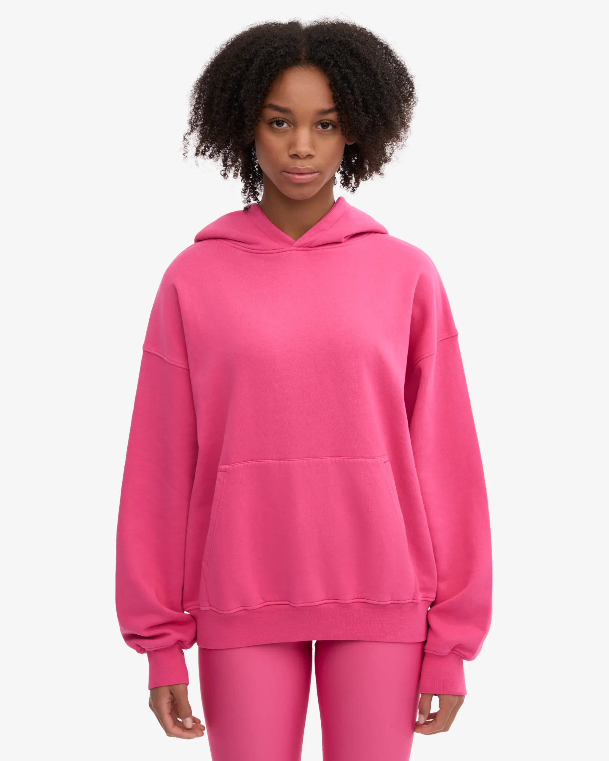 Organic Oversized Hood - Bubblegum Pink