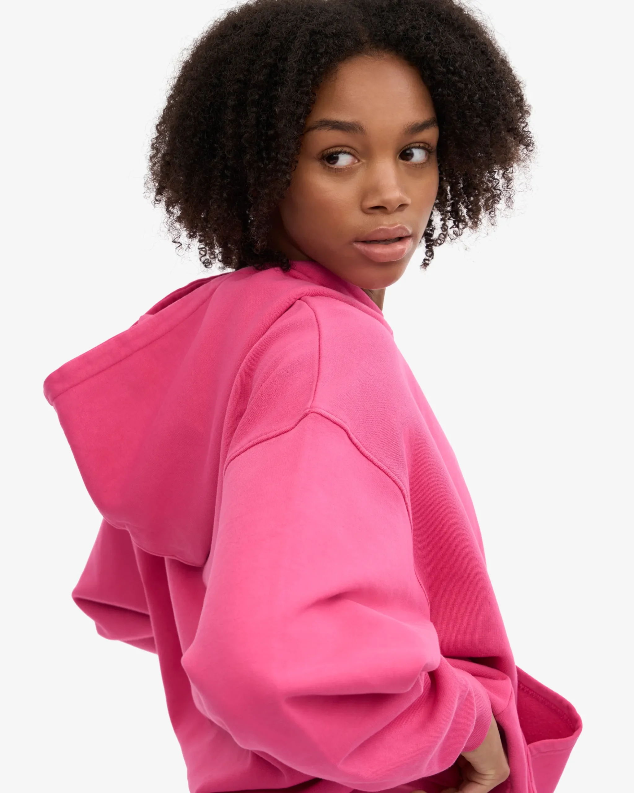 Organic Oversized Hood - Bubblegum Pink