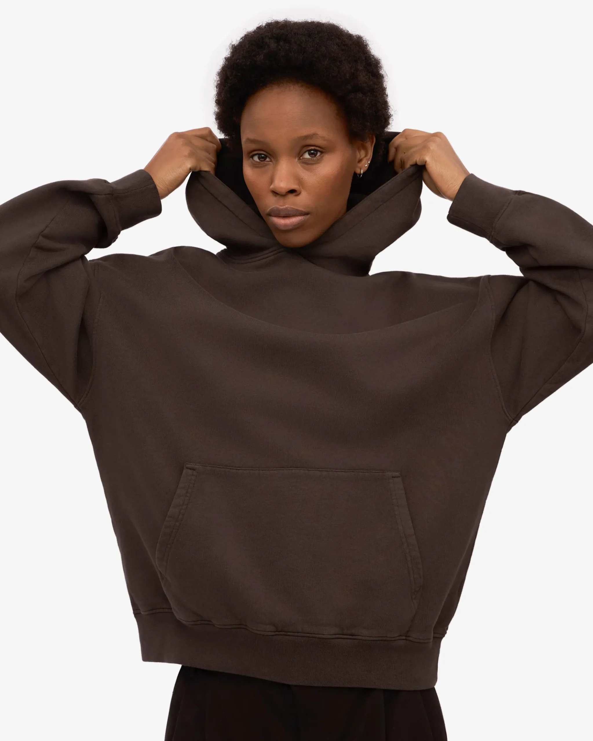 Organic Oversized Hood - Coffee Brown