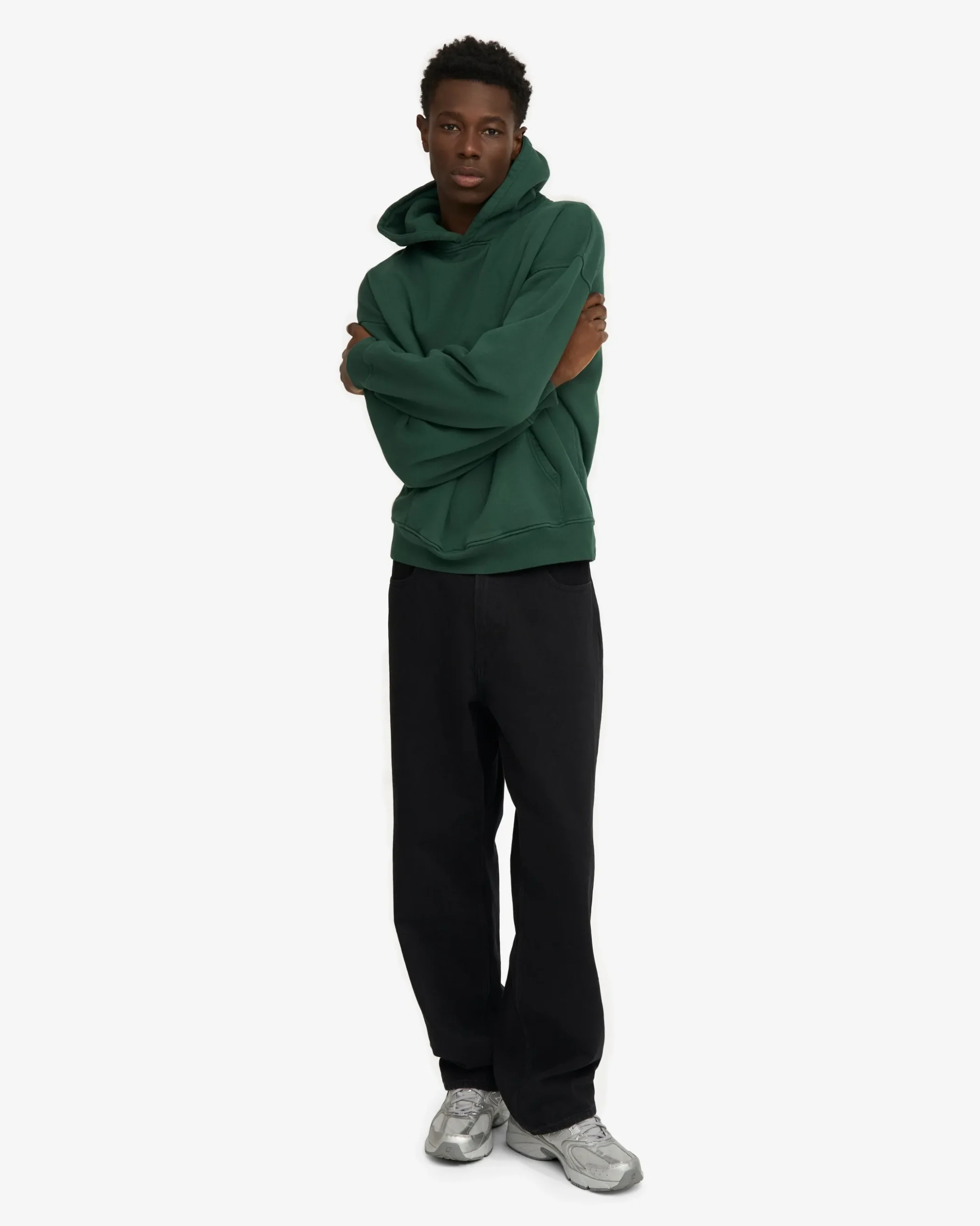 Organic Oversized Hood - Emerald Green