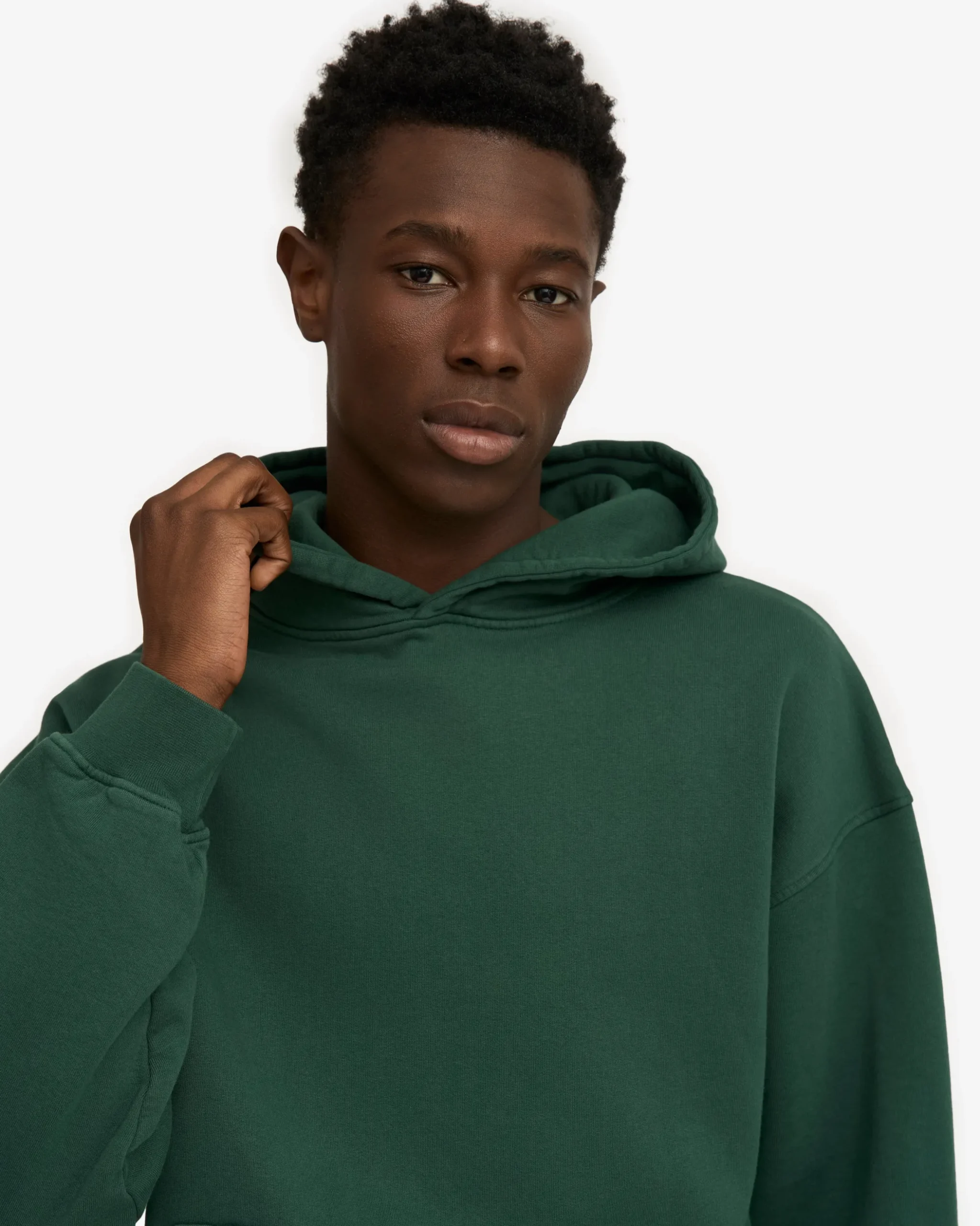 Organic Oversized Hood - Emerald Green
