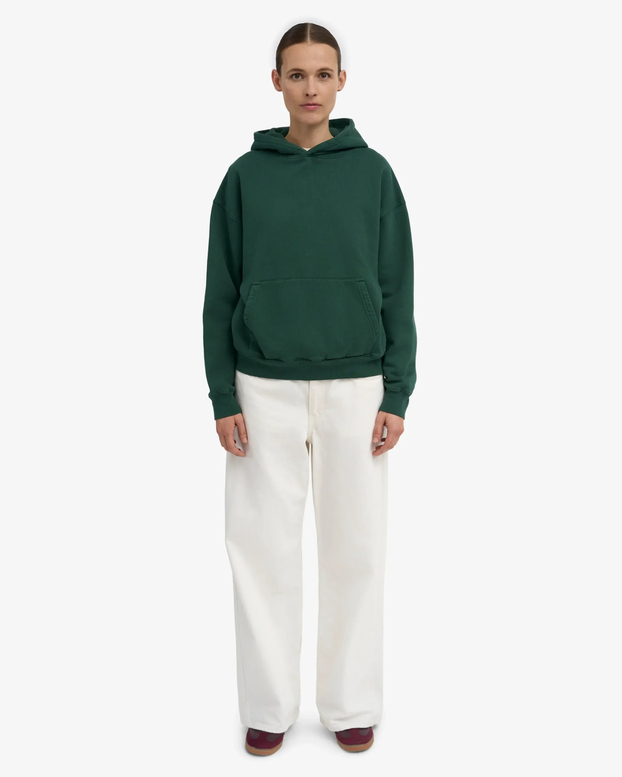 Organic Oversized Hood - Emerald Green