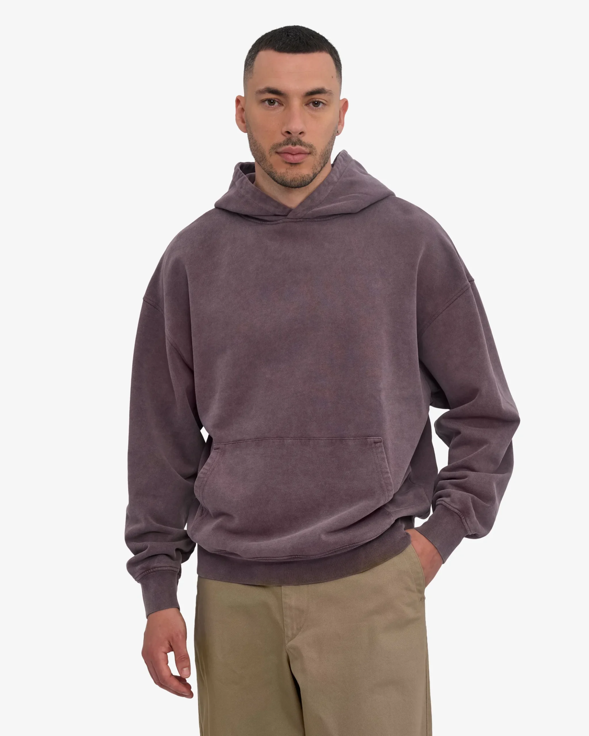 Organic Oversized Hood - Faded Grape