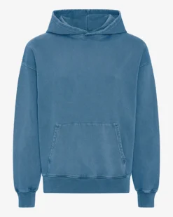 Organic Oversized Hood - Faded Indigo