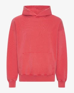 Organic Oversized Hood - Faded Red