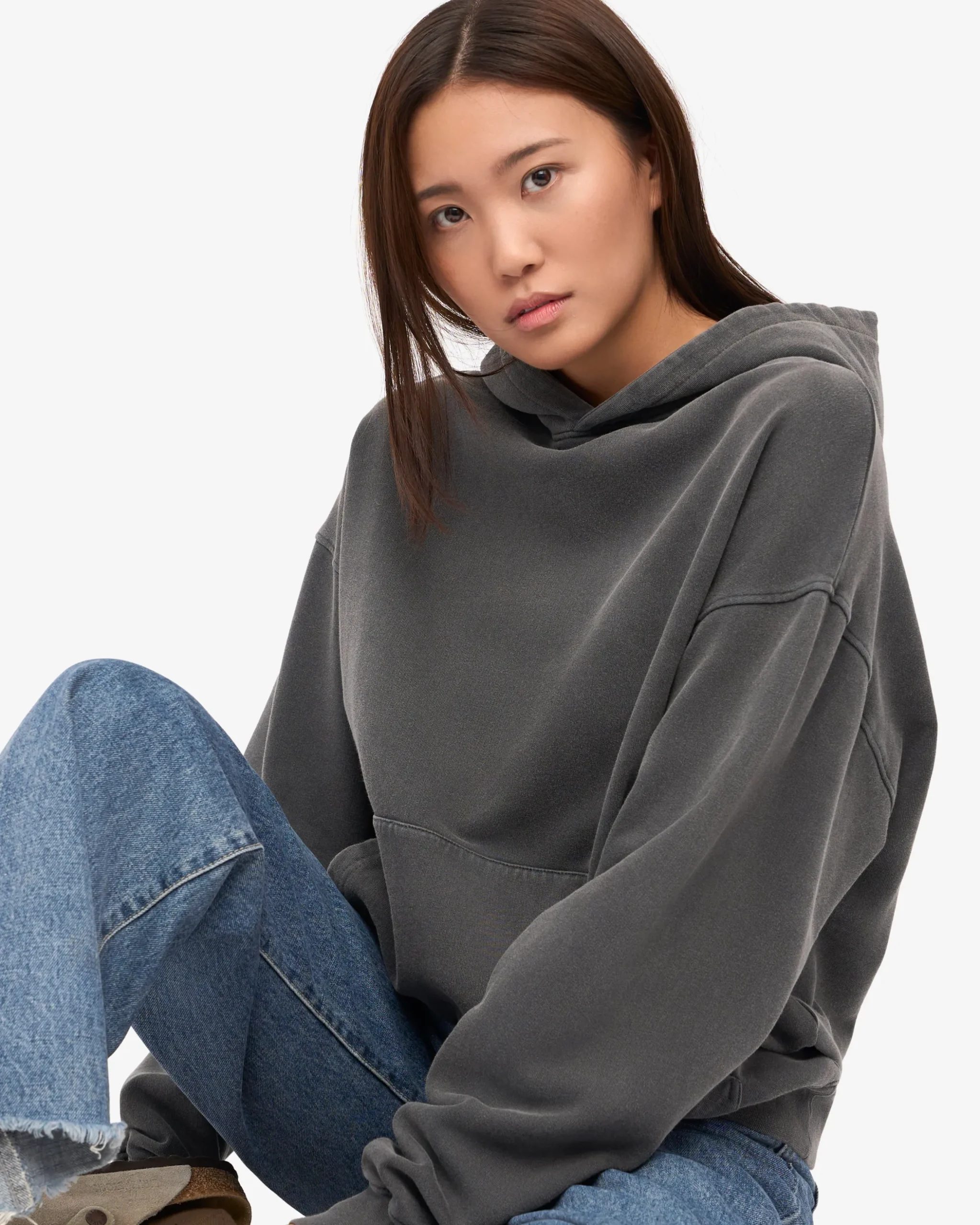 Organic Oversized Hood - Faded Black