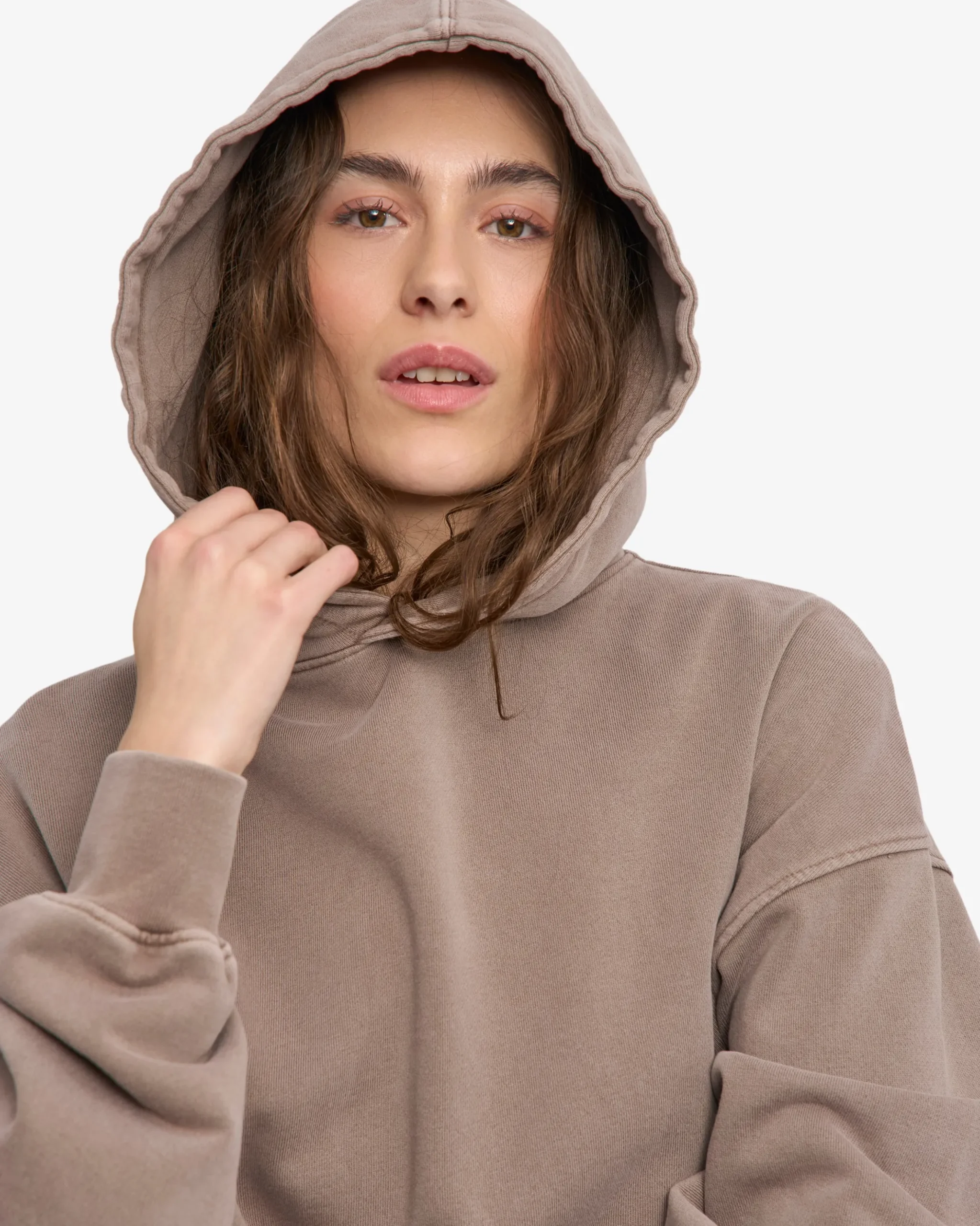 Organic Oversized Hood - Faded Khaki