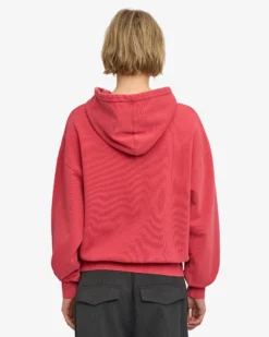 Organic Oversized Hood - Faded Red
