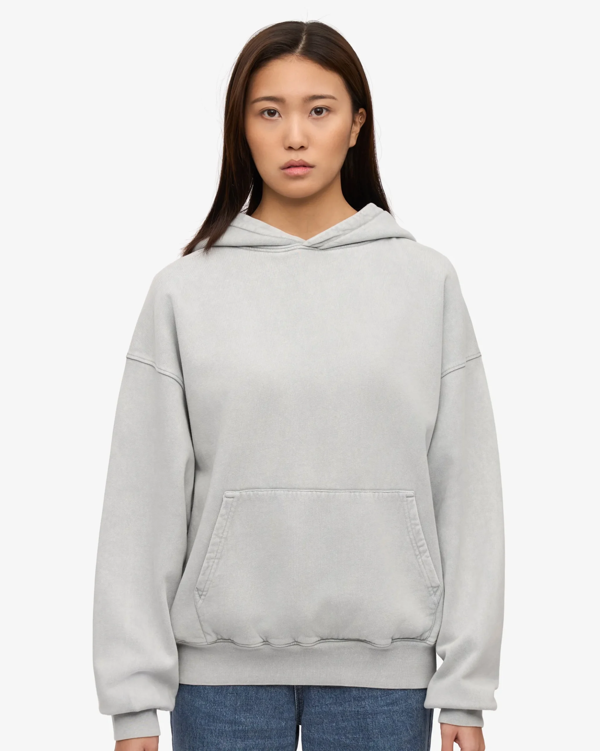 Organic Oversized Hood - Faded Grey