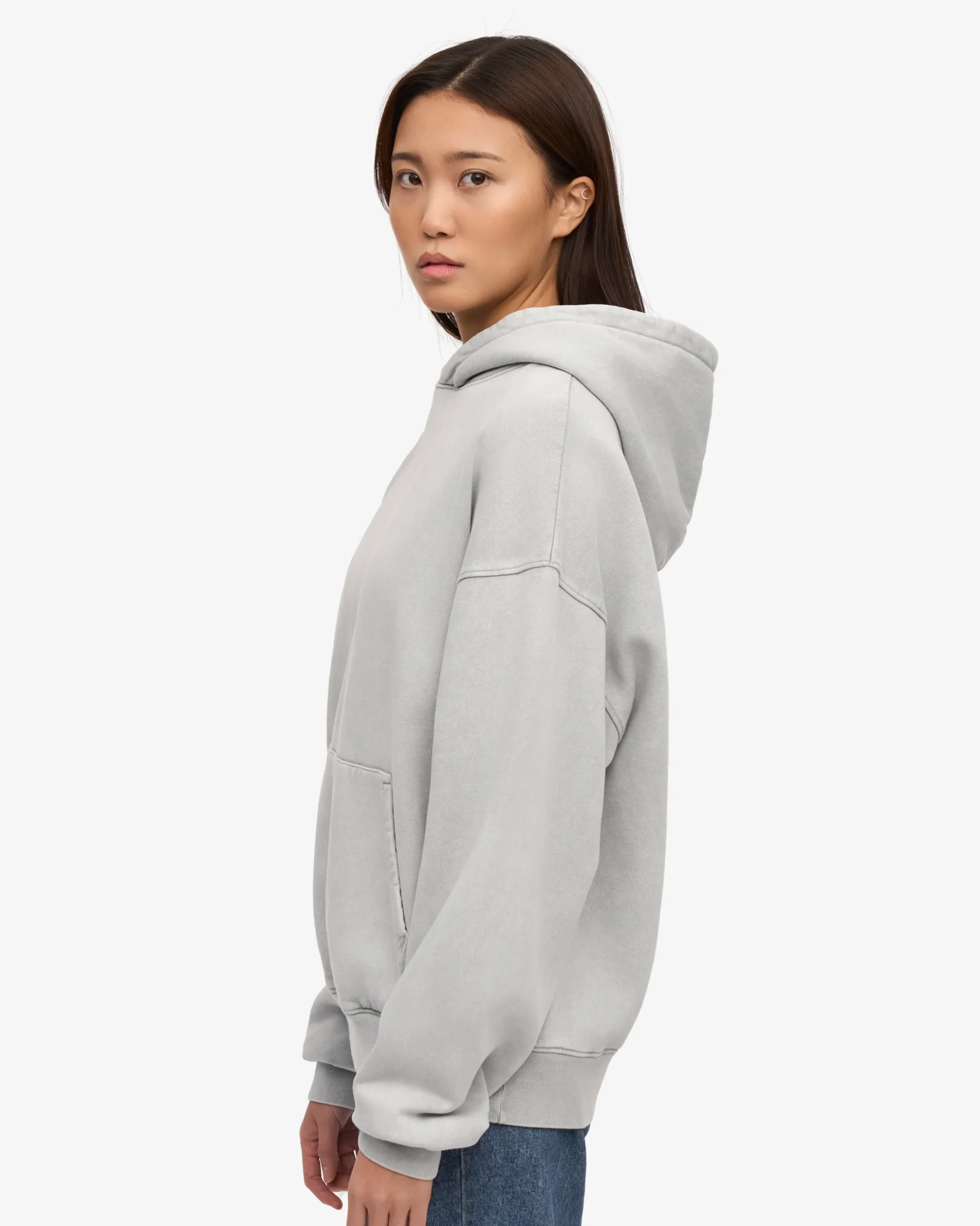 Organic Oversized Hood - Faded Grey