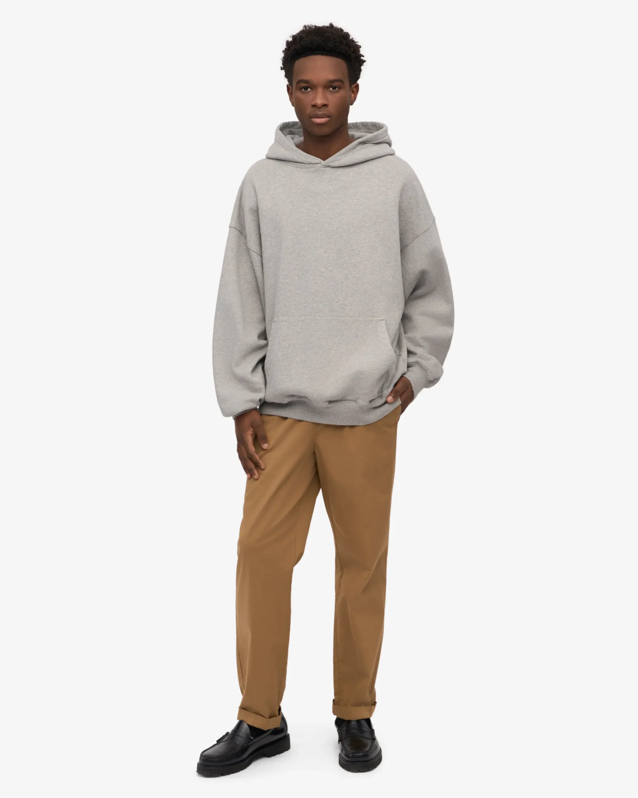 Organic Oversized Hood - Heather Grey