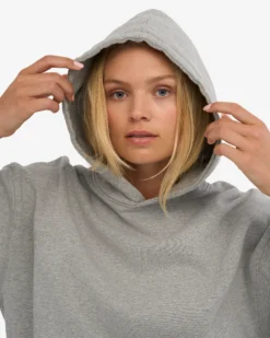 Organic Oversized Hood - Heather Grey