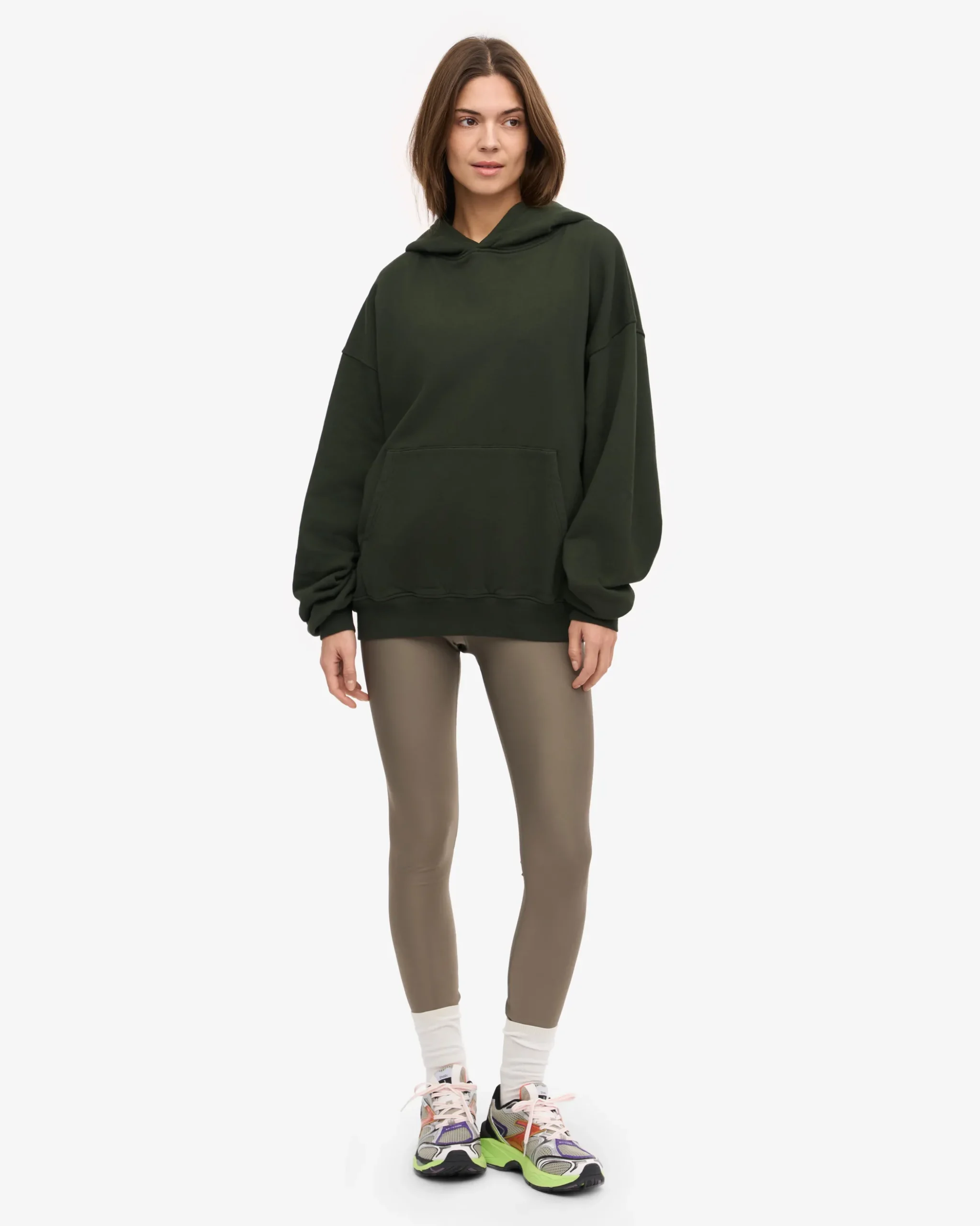 Organic Oversized Hood - Hunter Green
