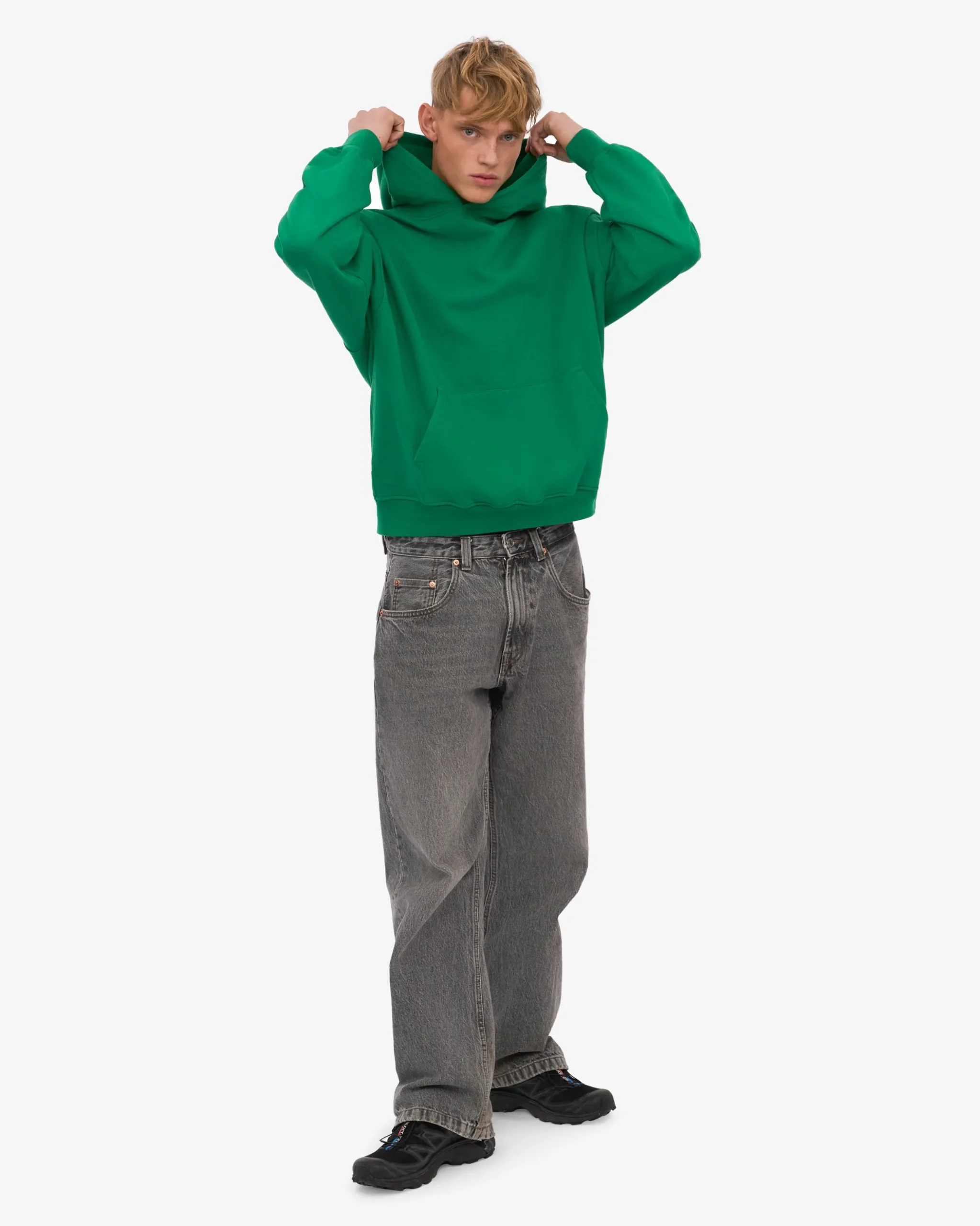 Organic Oversized Hood - Kelly Green