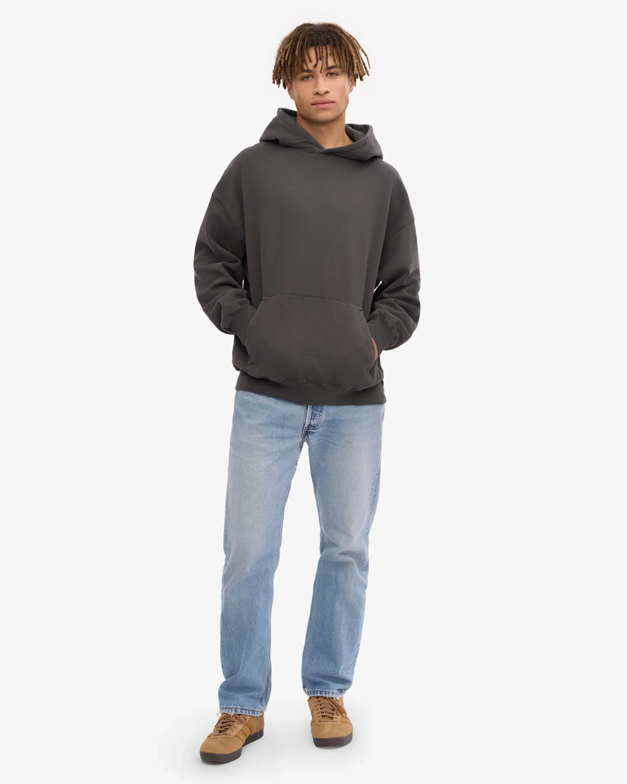 Organic Oversized Hood - Lava Grey