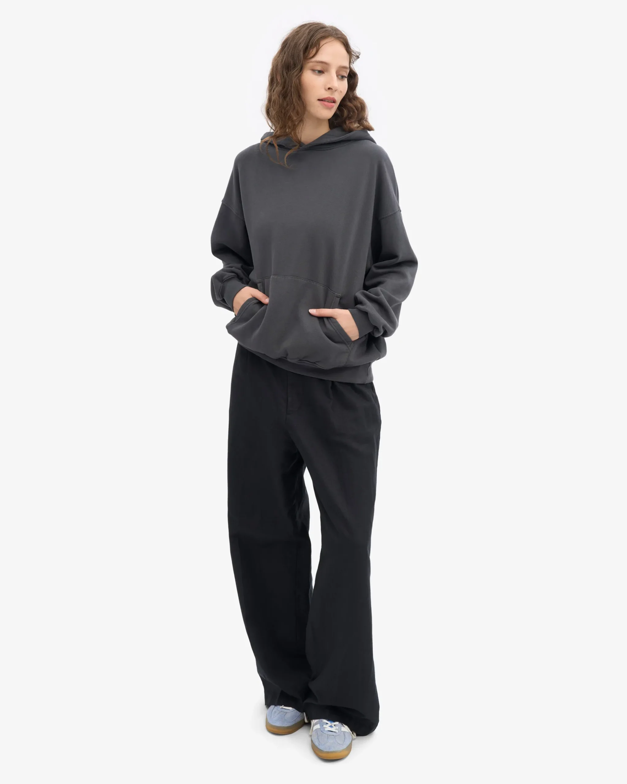 Organic Oversized Hood - Lava Grey