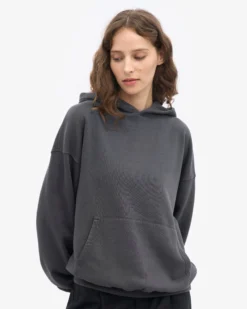 Organic Oversized Hood - Lava Grey