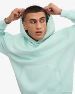Organic Oversized Hood - Light Aqua