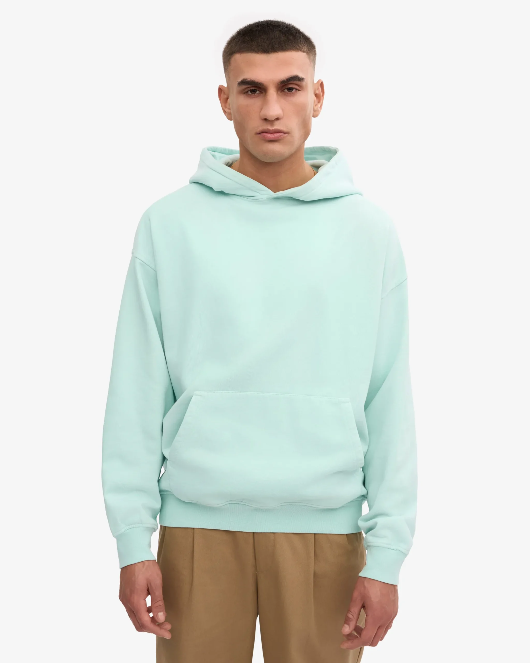 Organic Oversized Hood - Light Aqua