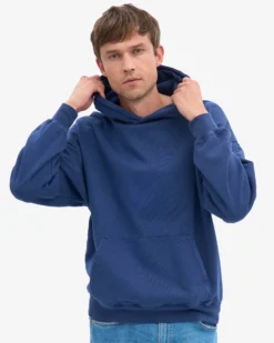 Organic Oversized Hood - Marine Blue