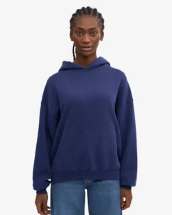 Organic Oversized Hood - Marine Blue