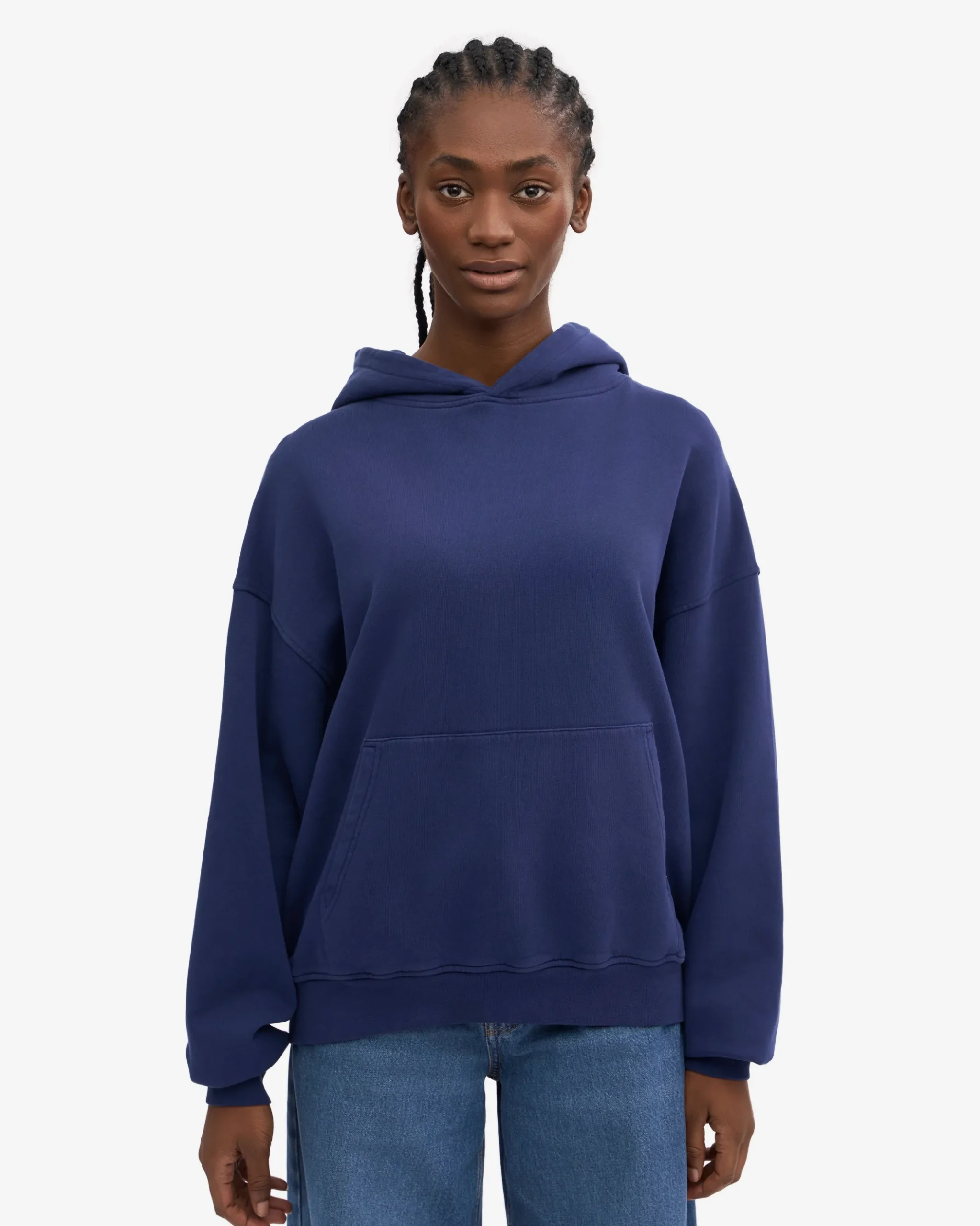 Organic Oversized Hood - Marine Blue