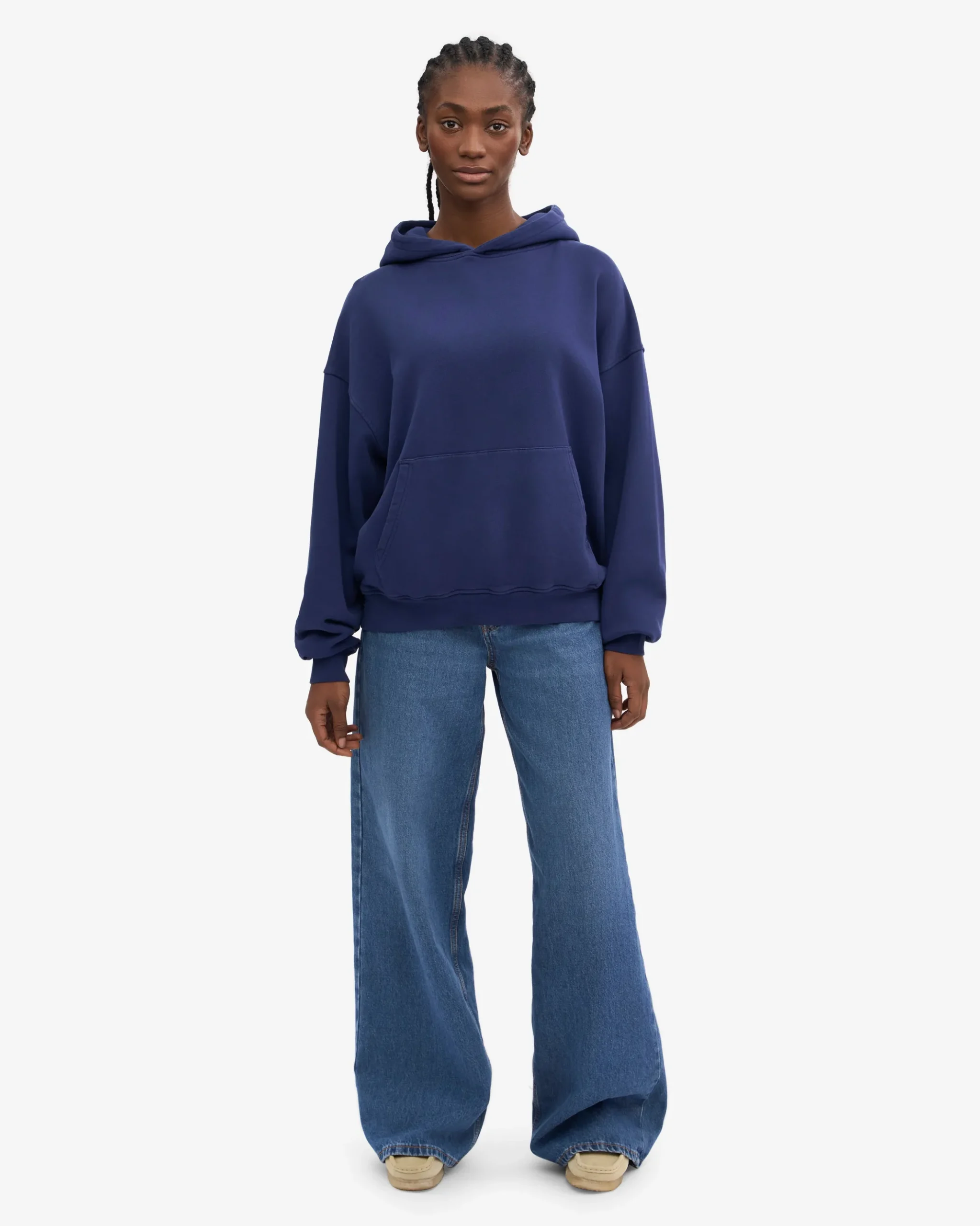 Organic Oversized Hood - Marine Blue