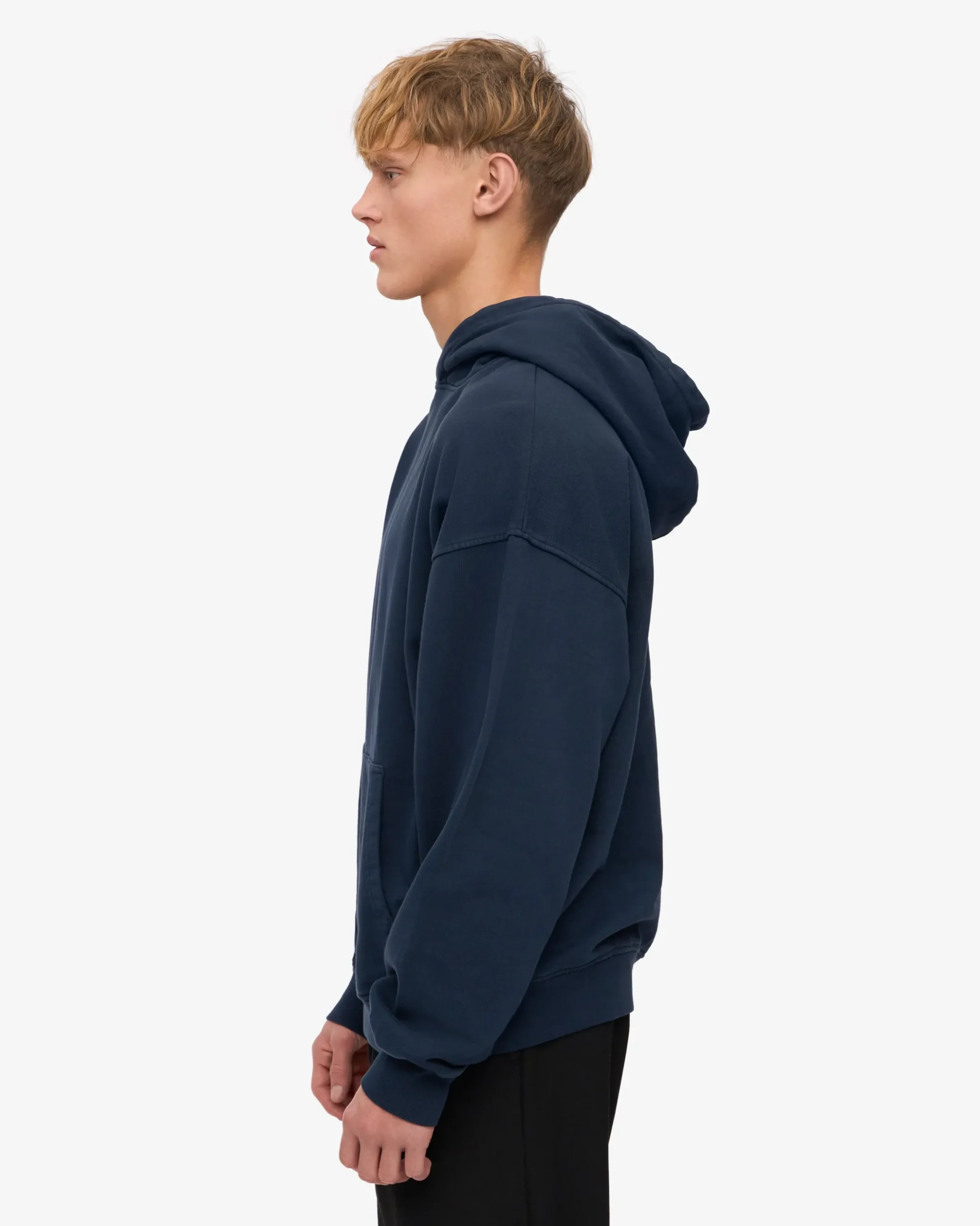 Organic Oversized Hood - Navy Blue