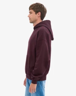 Organic Oversized Hood - Oxblood Red