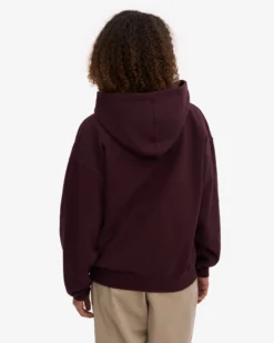 Organic Oversized Hood - Oxblood Red