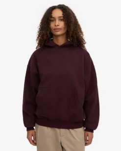 Organic Oversized Hood - Oxblood Red