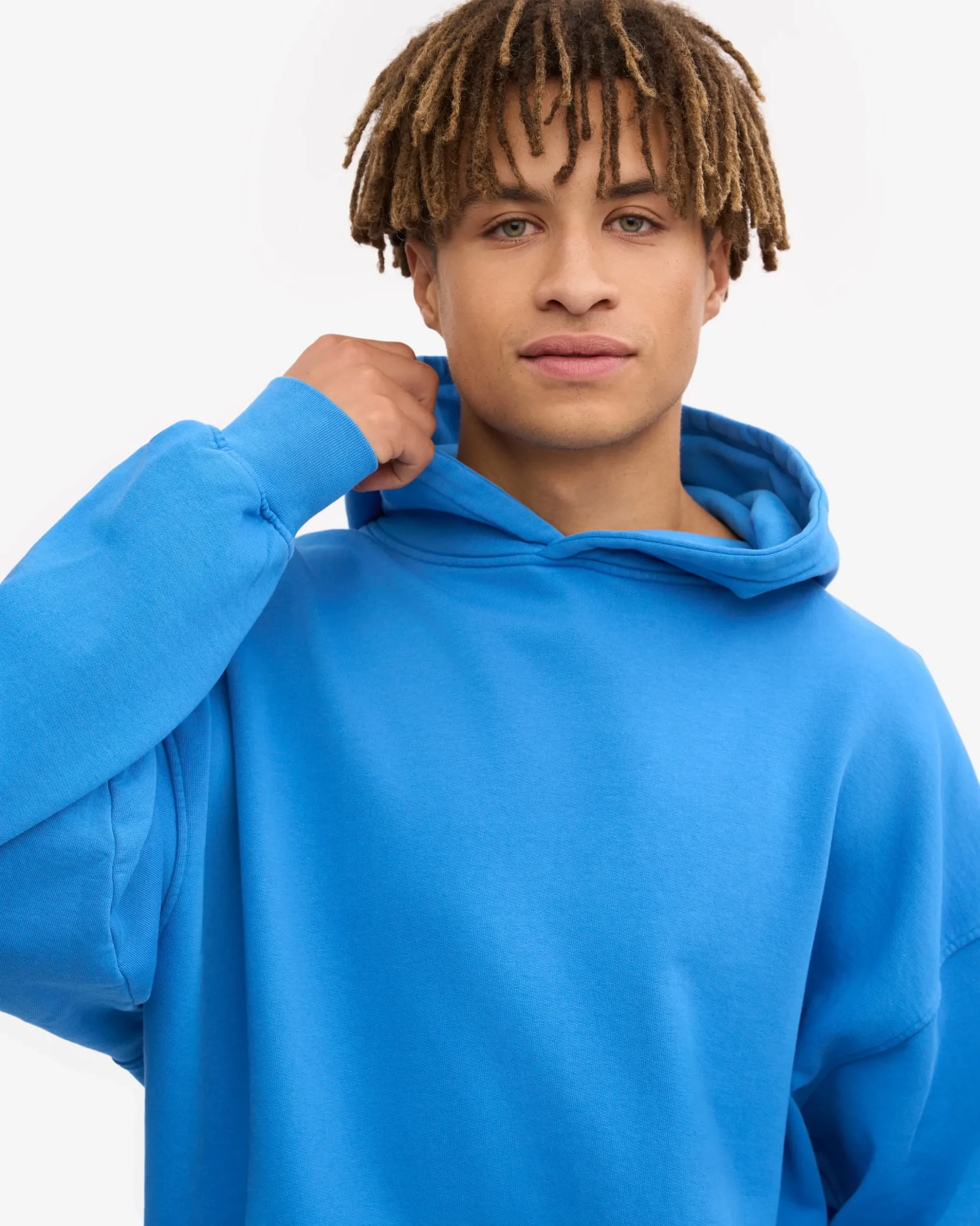 Organic Oversized Hood - Pacific Blue